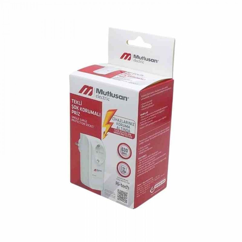MUTLUSAN TEKLİ ŞOK KORUMA PRİZ