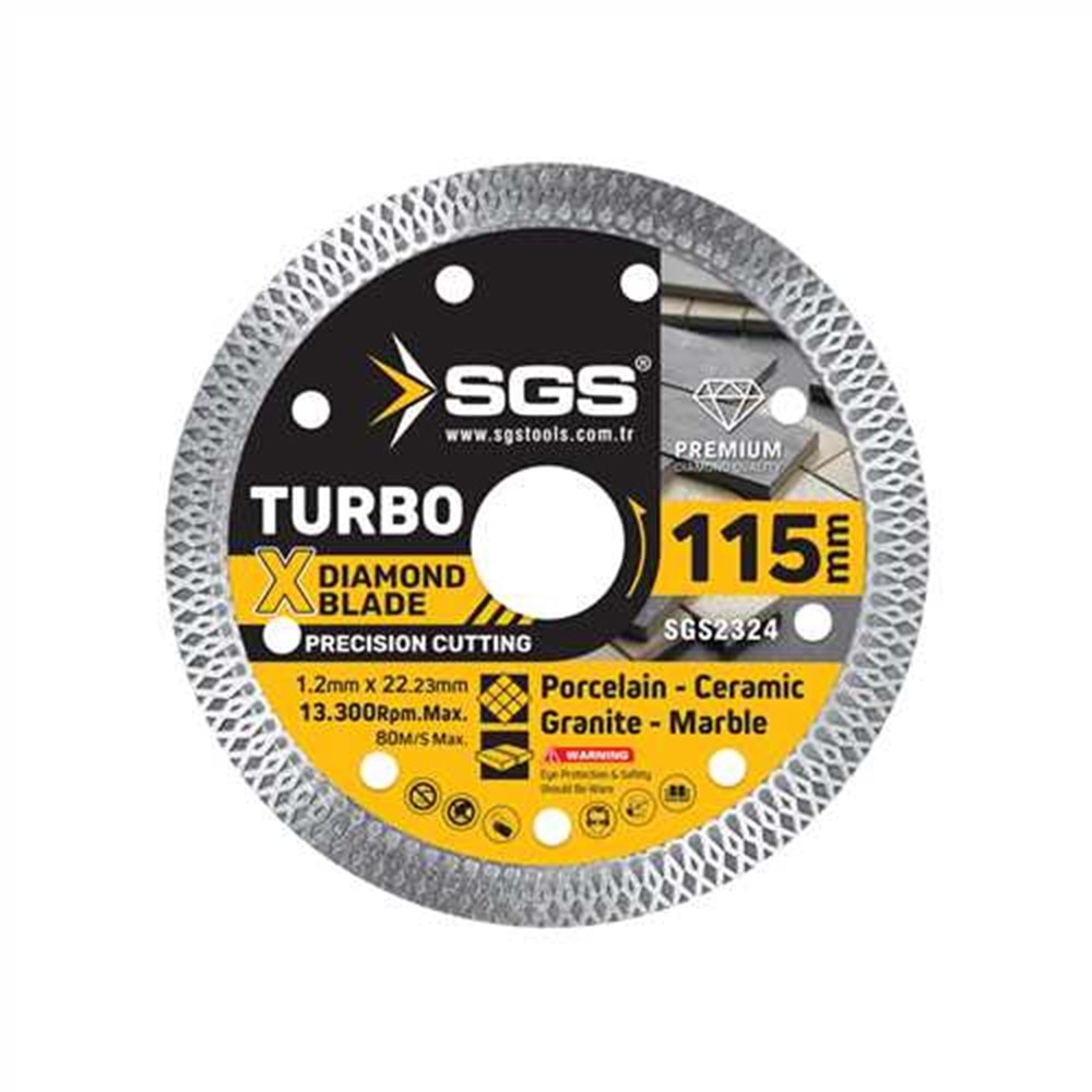 SGS2324 TURBO ELMAS HASSAS KESİCİ (115X1.2 MM)