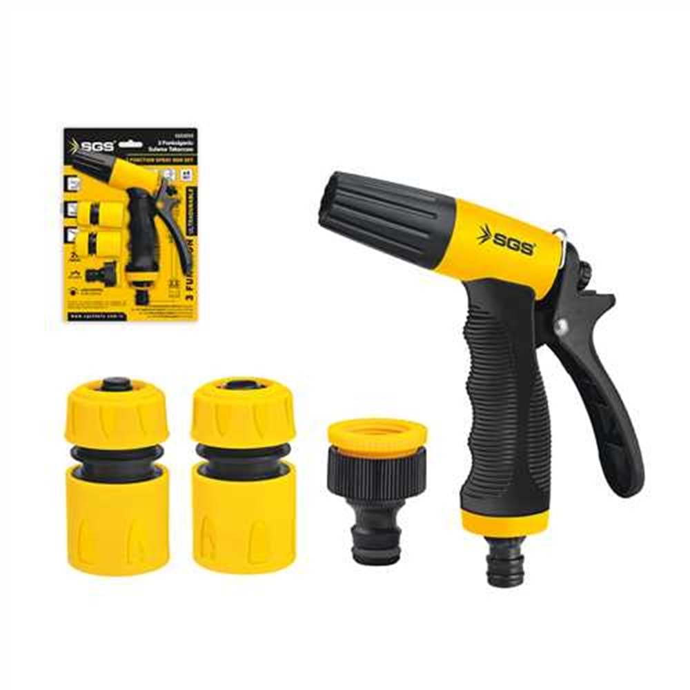 SGS4253 3 FONKSİYONLU SULAMA TABANCASI (4 PARÇA SET)