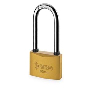 SGS1352 ASMA KİLİT SARI BOYALI UZUN KANCA 50MM