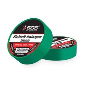 SGS2954 ELEKTRİK İZOLASYON BANDI YEŞİL 19MM X 10 YRD