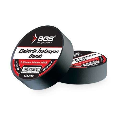 SGS2950 ELEKTRİK İZOLASYON BANDI SİYAH 19MM X 10 YRD