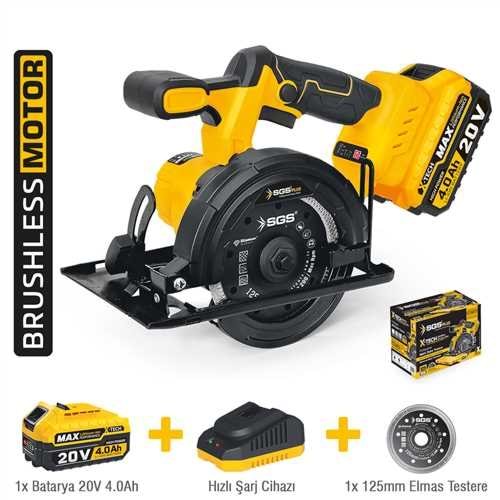 AKÜLÜ DAİRE TESTERE / 4.0 Ah TEK AKÜLÜ / KÖMÜRSÜZ 125 MM