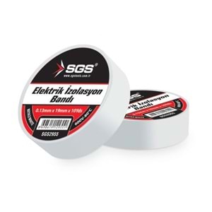 SGS2955 ELEKTRİK İZOLASYON BANDI BEYAZ 19MM X 10 YRD